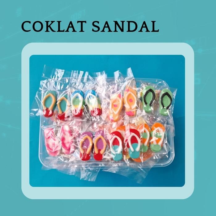 

New COKLAT SANDAL 1 BOX ISI 50PASANG Chocolate Makanan