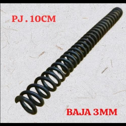Per Spring Tekan 3 Mm Baja Panjang 10 Cm