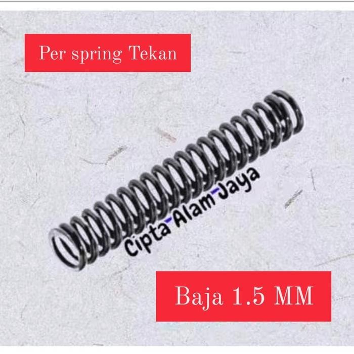 Per Spring Tekan 1.5 Mm Baja Panjang 10 Cm