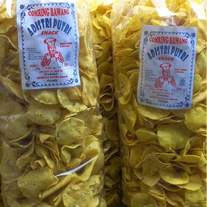 

Comring bawang kemasan 1kg Keripik Camilan Makanan Kripik Cemilan Snack Food New
