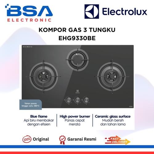 ELECTROLUX EHG9330BE kompor tanam gas 3 tungku