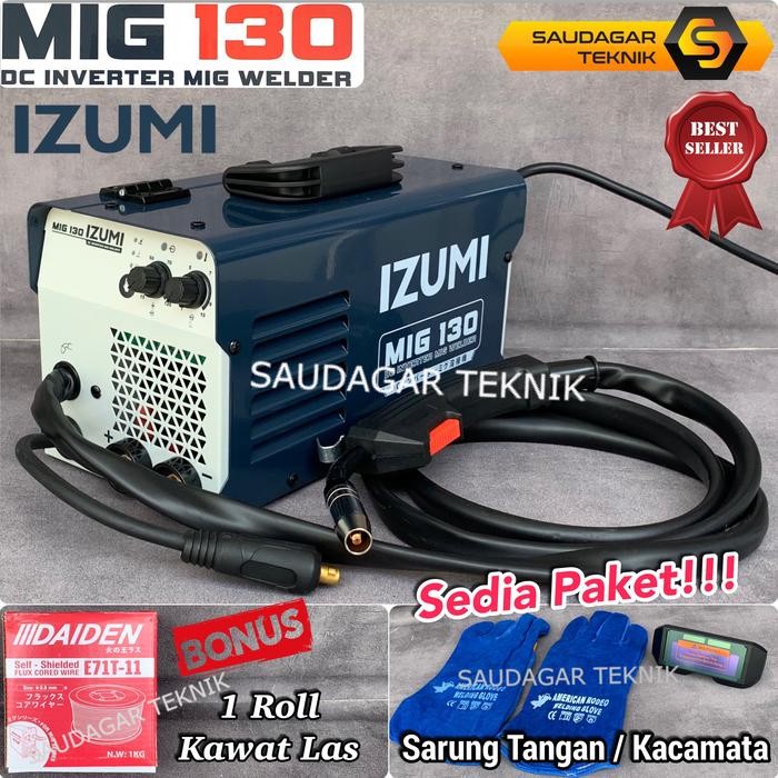 Mesin Las Izumi Mig 130A Inverter Las 4 In 1 Izumi Mig Tig Mma 130 A Las Stainless Steel Gas Argon /