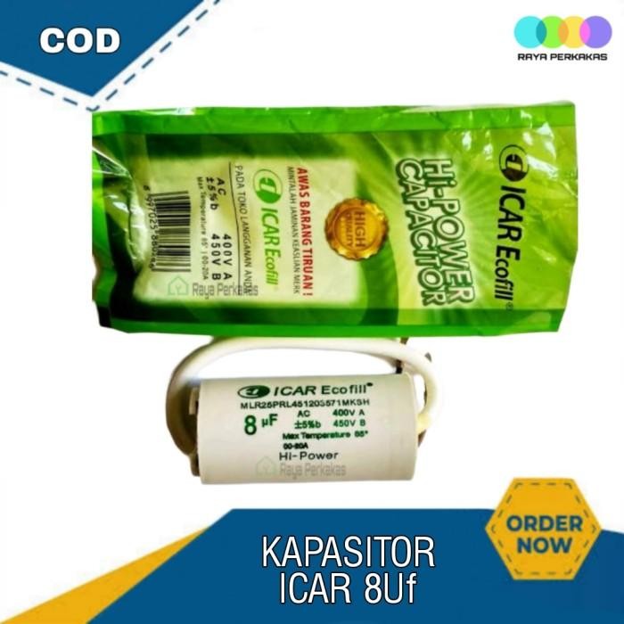 [Expert] Kapasitor Bulat ICAR Ecofill 8uf Original capasitor mesin cuci