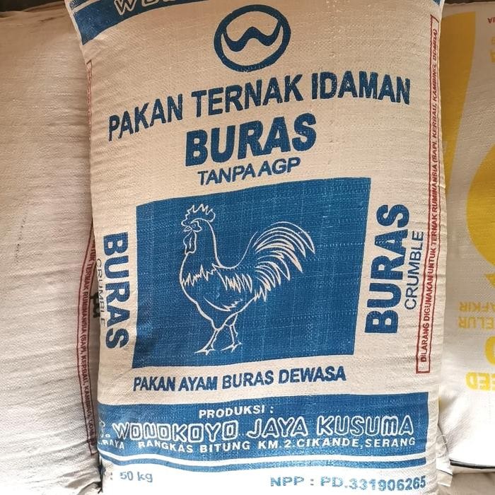Buras / Pakan Ayam Buras Dewasa Crumble / BRS Wonokoyo (Karung)