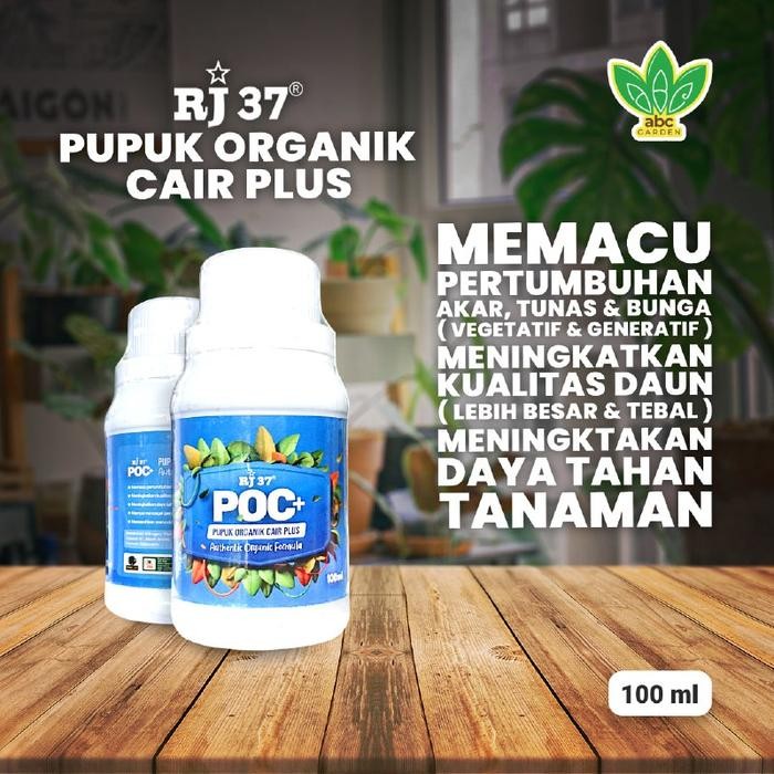 Terlaris [100 ml] Pupuk Organik Cair Plus RJ 37 untuk Tanaman Hias, Buah & Sayur SALE