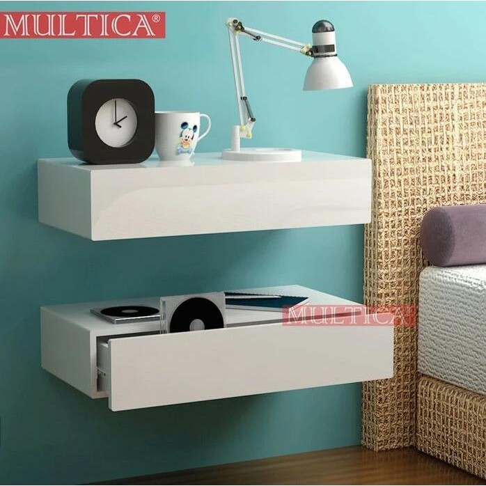 Multica Rak Meja Dinding Laci Kayu Pvc Dinding Minimalis Rak Buku 60Cm