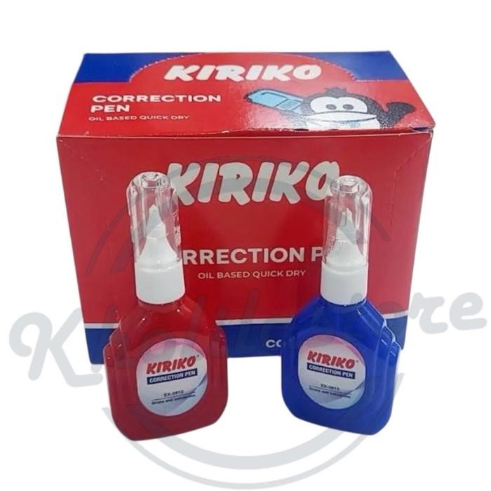 

12 pcs correction pen / fluid / tipe x cair kiriko ex-0810 kode 870