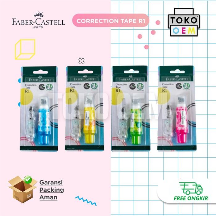 

faber-castell correction tape r1 + refill tip ex kertas bisa di refill kode 530