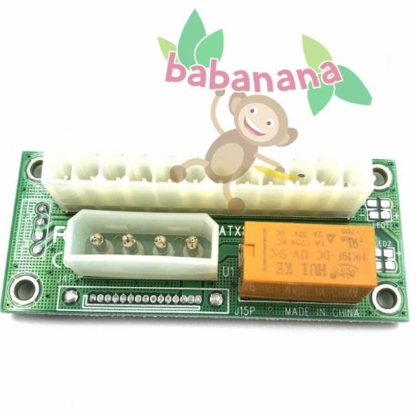 Dual power supply motherboard relay for mining double mobo multi