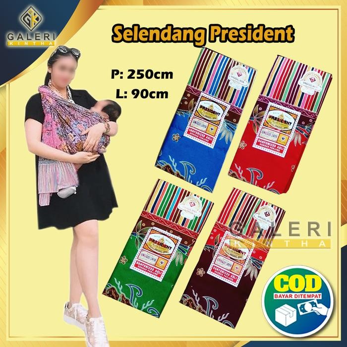 Selendang Slendang Gendong Gendongan Bayi President Kain Jarik Batik
