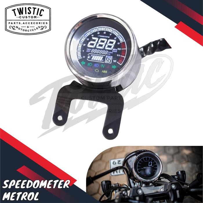 Speedometer Digital Metrol Motor Custom Bobber Universal