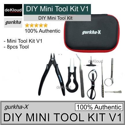 Gurkha DIY Mini Vape Tool Kit V1 tang pinset obeng gunting coil jig *