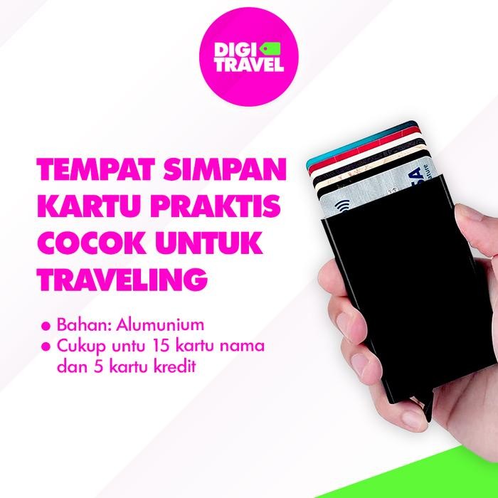 DIGI TRAVEL Card Holder RFID Tempat Penyimpanan Kartu Dompet Dompet Kartu *