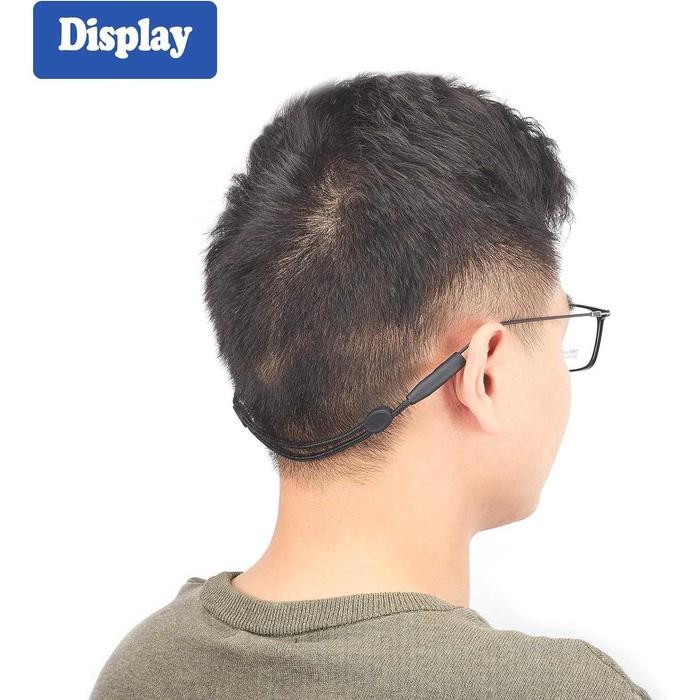 TALI STRAP PENGIKAT KACAMATA OLAHRAGA SAFETY SPORT HOLDER - HITAM KODE 1232