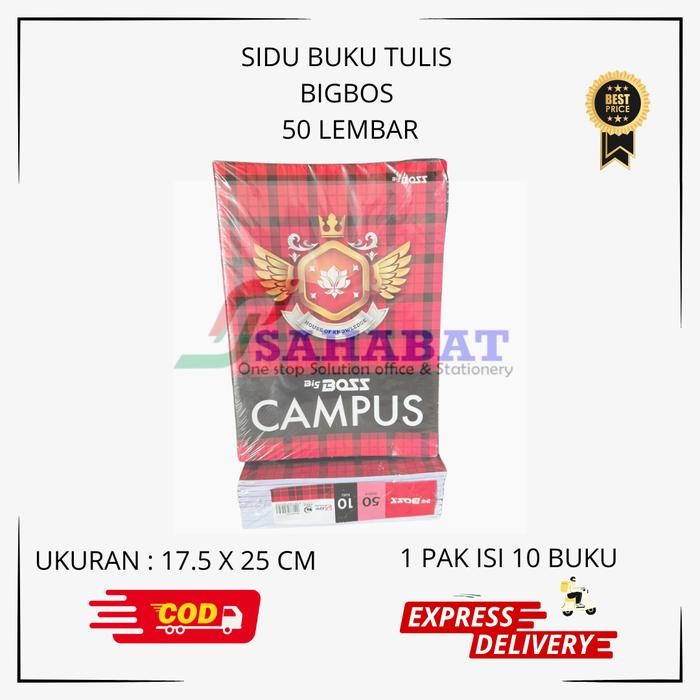 

Notepad Sidu Buku Tulis 50 Lembar Bigbos 50 Lembar Buku Sekolah - 1 Pak Isi 10 Buku - Stationery