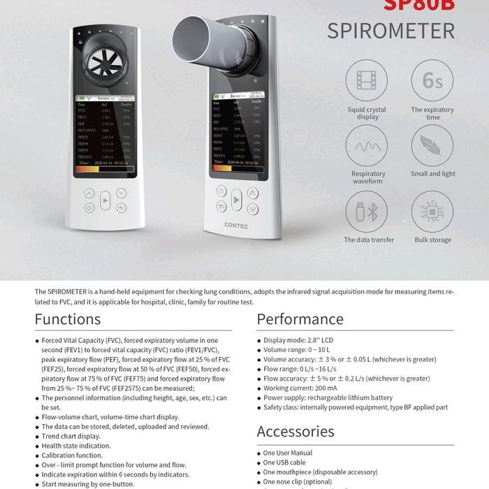 SPIROMETER SP-80B SPIROMETRI SP80B