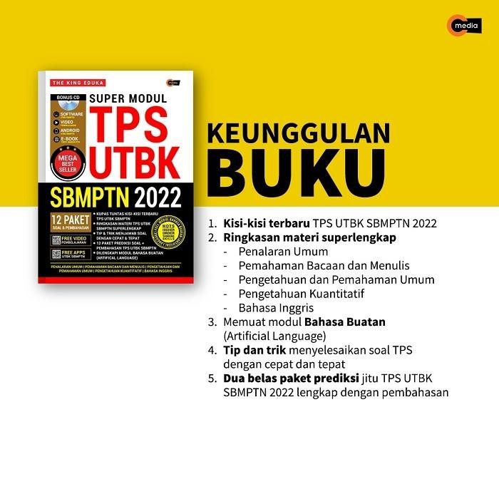

Ready Buku Super Modul TPS UTBK SBMPTN 2022 FULL SOAL HOTS (BONUS CD)
