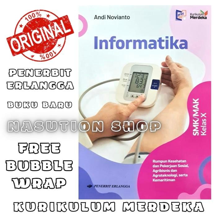

Ready Buku Informatika Kesehatan Kelas 1 / 10 SMK Erlangga Kurikulum Merdeka