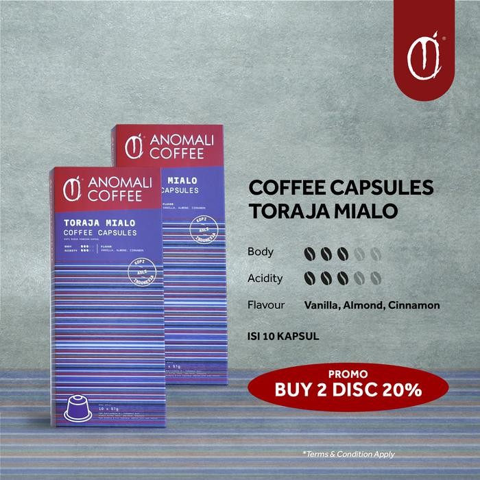 

ANOMALI COFFEE CAPSULE TORAJA MIALO