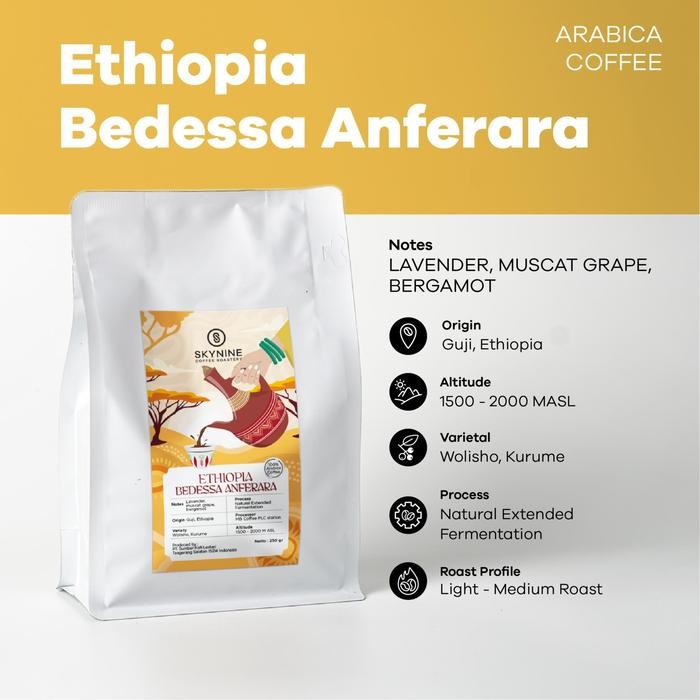 

KOPI ARABIKA ETHIOPIA BEDESSA ANFERARA ROASTED BEANS