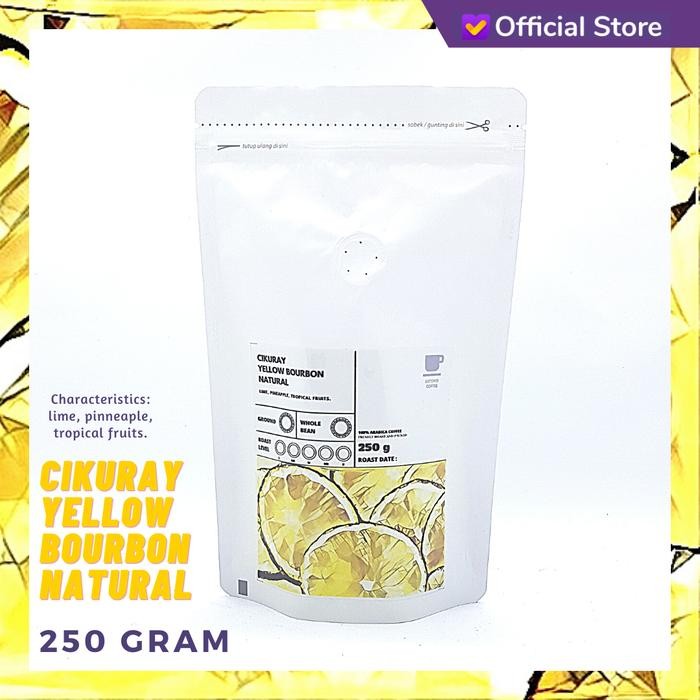 

CIKURAY YELLOW BOURBON NATURAL 250 GRAM ARABICA COFFEE SUTOYO COFFEE