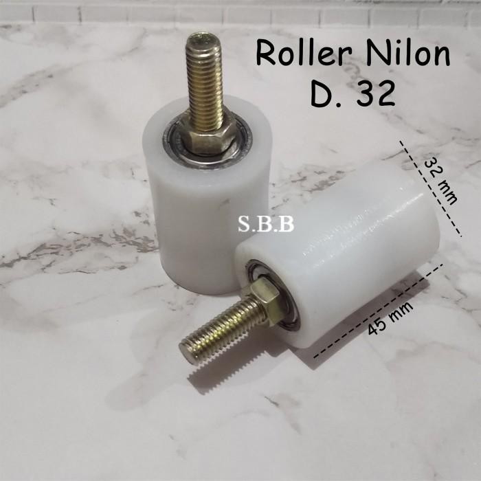 [Allthebest] Roller Nilon Ukuran 32mm / Roda Pagar Besi/ Bearing