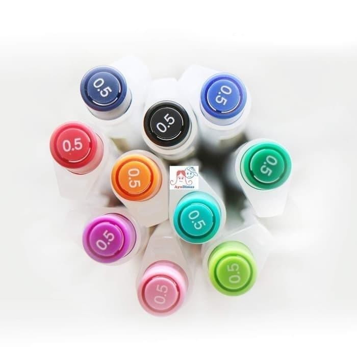 

Muji Smooth Gel Ink BallPoint color Pen Knock Type - pulpen 0,5