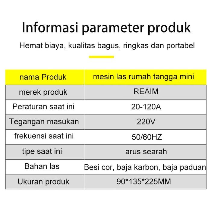 - Mesin Las REAIM Inverter MMA-250 120A 450 watt Mesin las listrik 450 watt Mesin trafo las