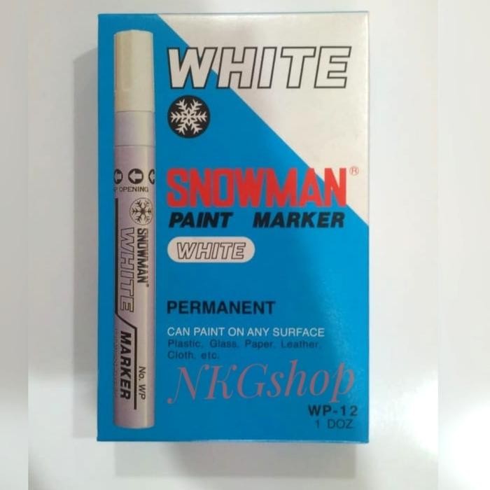 

Spidol paint marker snowman putih/spidol putih permanent-WP 12