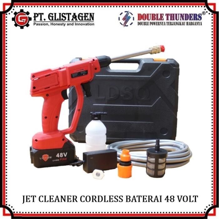 Jet Cleaner Cordless Baterai 48Volt Mesin Cuci Motor Mobil AC rtable