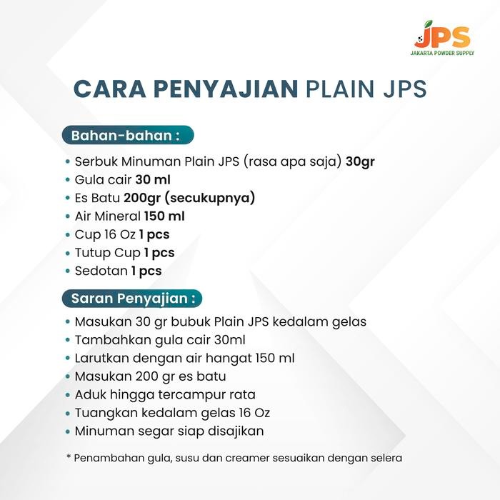 

Bubuk Minuman Green Tea Plain Powder Jps Tanpa Gula