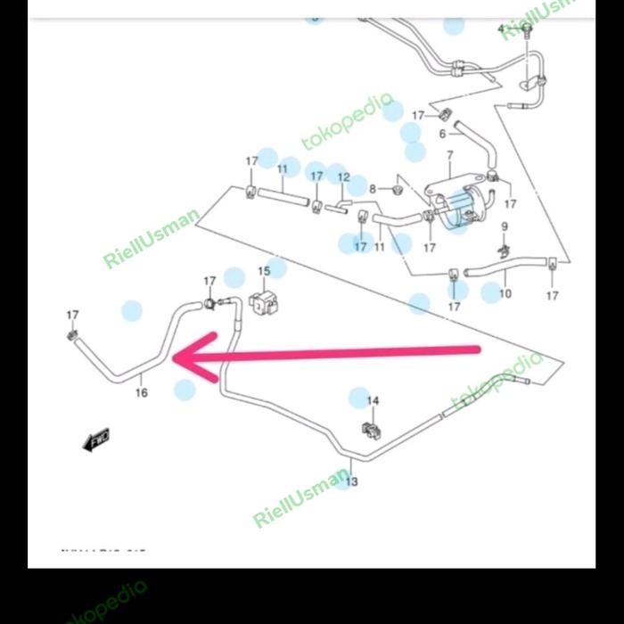Selang Bensin Pipa Injektor Mobil Ertiga