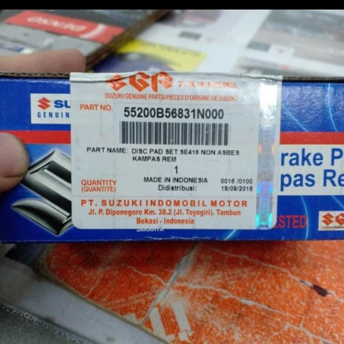 Kampas Rem Depan Suzuki Vitara Escudo Sidekick/ Escudo 1.6
