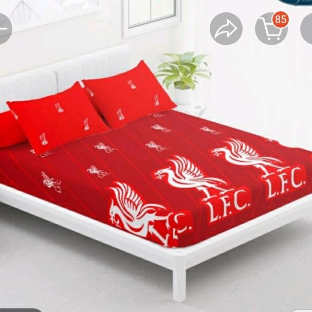 BEST SELLER Sprei california 180x200/king/no 1 motif Liverpool/Lfc/Sprei bola