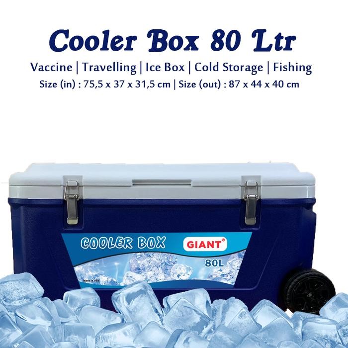 Cooler Box 80 Liter GIANT Cool Box Mancing Cooler Box Roda Cooler Box Trolley Kode 453
