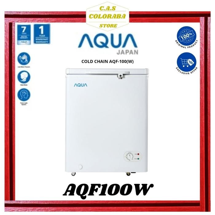 CHEST FREEZER AQUA AQF-100(W) FREEZER 100 L AQF100W AQF 100 W Kode 7