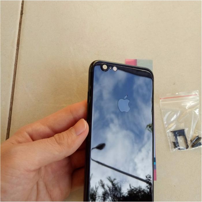 CASING/HOUSING IPHONE 6S (4.7) -MODEL IPHONE 7 -JET BLACK