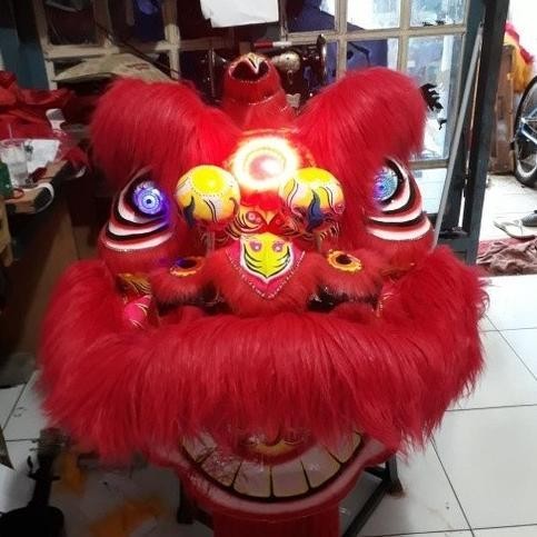 SG MAINAN ANAK BARONGSAI DAN MATA MEALA BERKEDIP Barongsai Anak Liong Barongsai mainan anak Topeng
