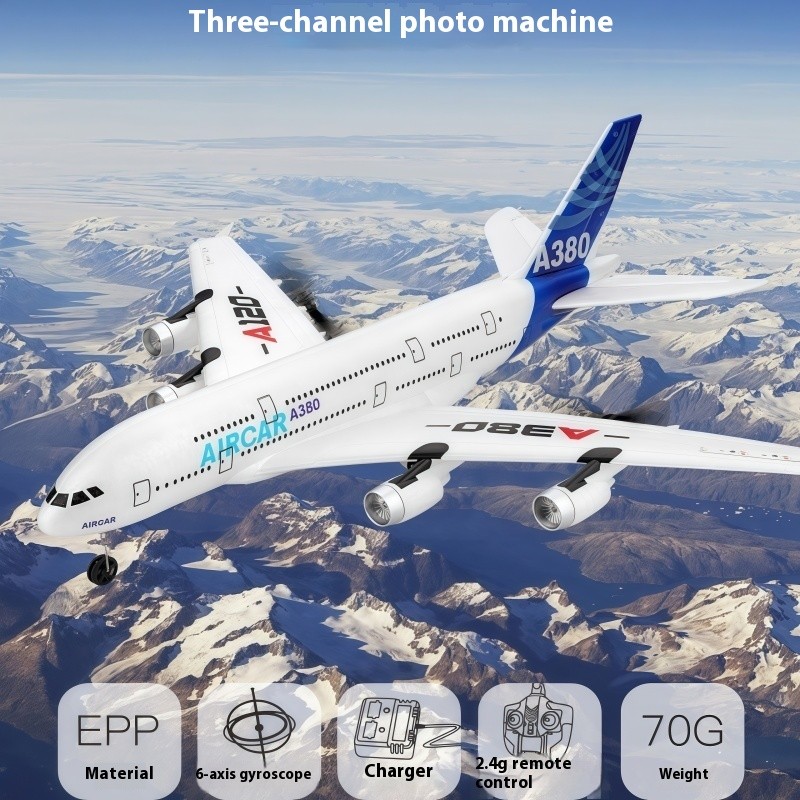 Xk A120 Airbus A380 Remote-Controlled Glider Model Three- annel Camera Pushes Back Dual-Power Rc