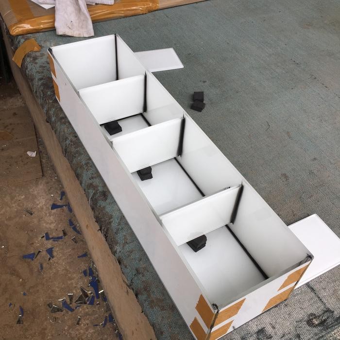 TOP FILTER 60cm Kaca Putih Tebal 5mm Bukan Stiker Ukuran 60x15x15 Custom Chamber Pengiriman dan