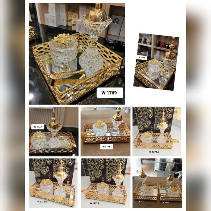Mabkhara Set CRYSTAL/Tempat Dupa Arab Mewah
