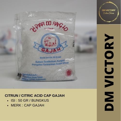 

New Citric Acid (Citrun) Cap Gajah 50gr