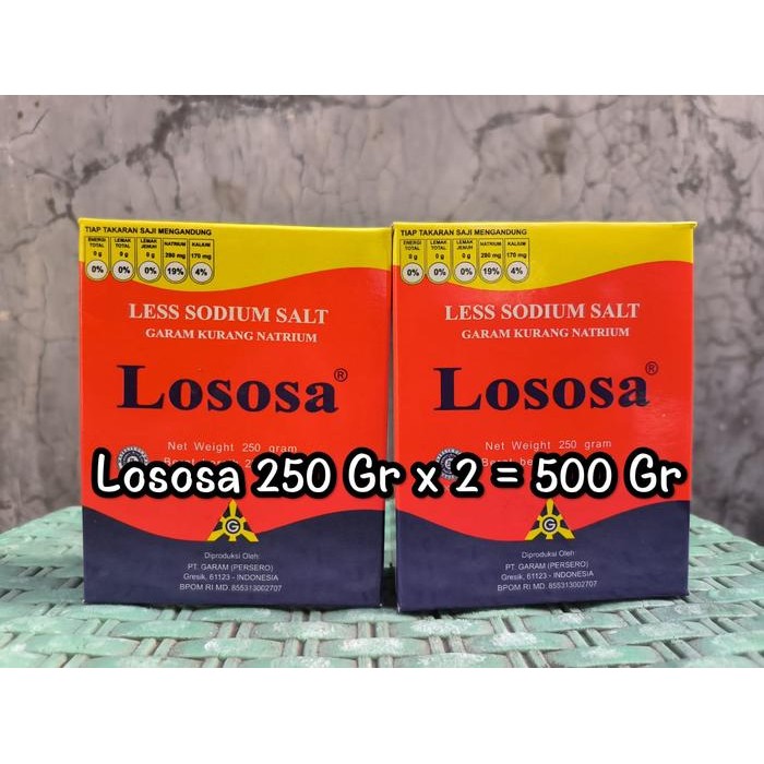 

New Garam Lososa 500 GR Garam Kurang Natrium Less Sodium Salt Masakan
