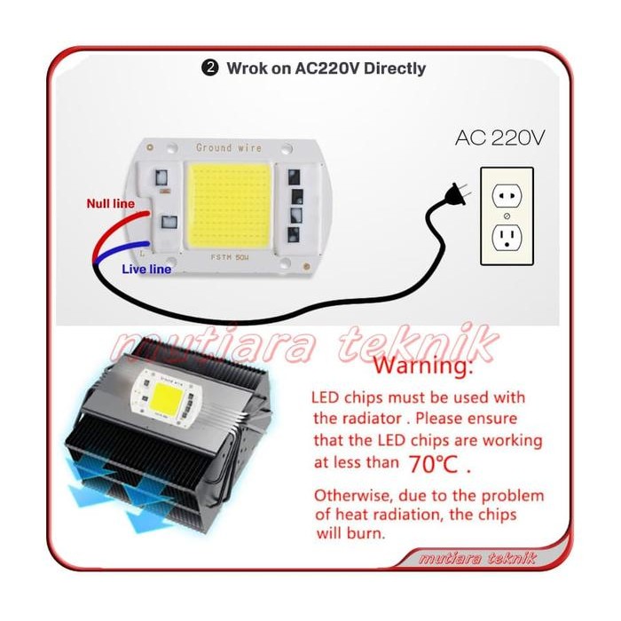 New LED 50W HPL LED 50 WATT INPUT AC 220V LAMPU JALAN LAMPU SOROT