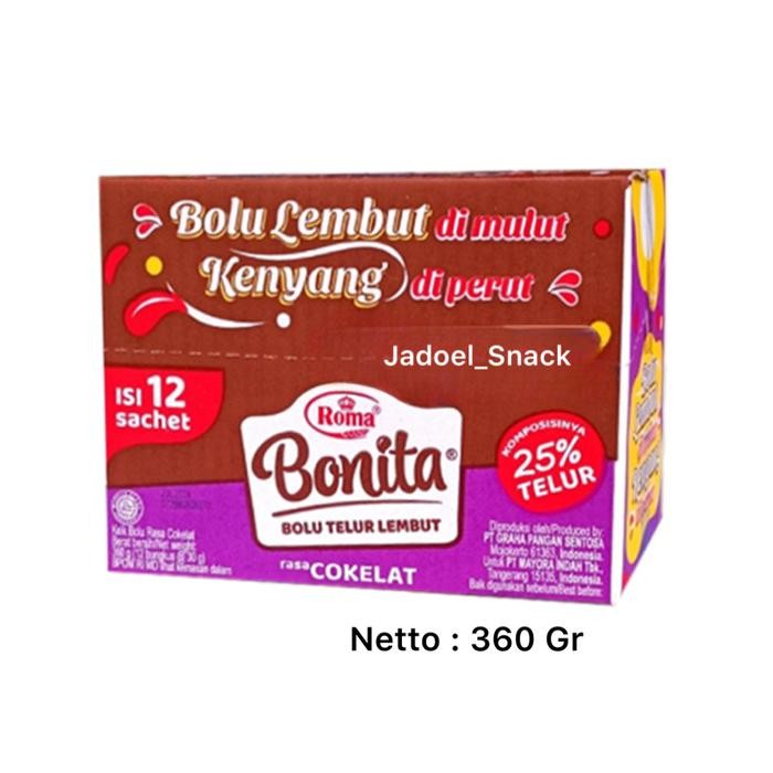 

Bonita Roma Bolu 12 X 30 GR Rasa Pandan Keju Cokelat by Jadoel_Snack Food Makanan Frozen Cemilan New