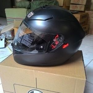 PREMIUM Helm AGV K3 SV Solid Black Dopp Hitam Doff Visor Fullface K3SV Dop