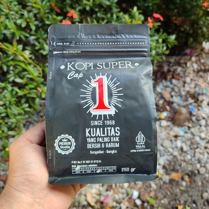 

PREMIUM KOPI BUBUK BANGKA CAP 1 KUALITAS PREMIUM 250GRAM KOPI ASLI BANGKA