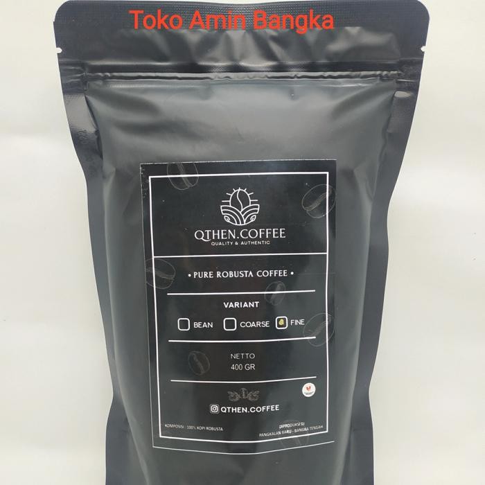 

PREMIUM KOPI BUBUK KHAS BANGKA QTHEN COFFEE KEMASAN 400 GRAM