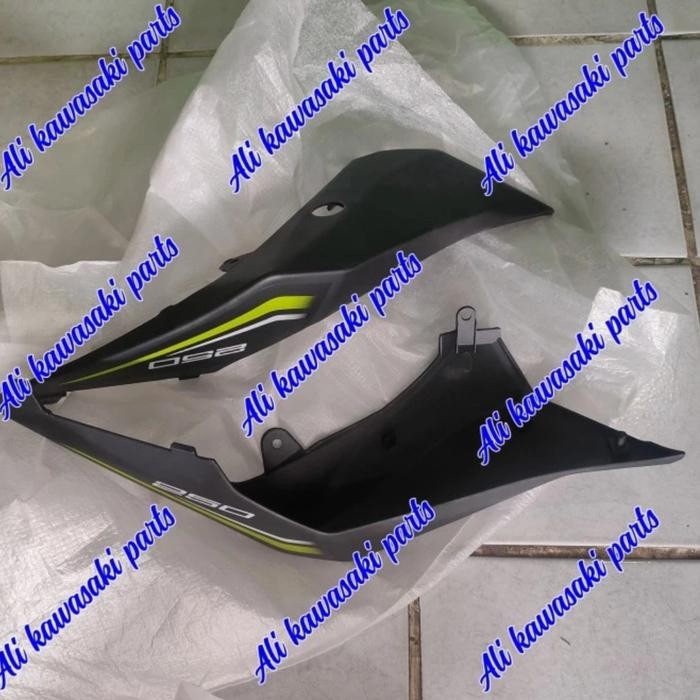 PREMIUM COVER BODY BELAKANG NINJA RR MONO HITAM DOP/DOF STIKER ORIGINAL
