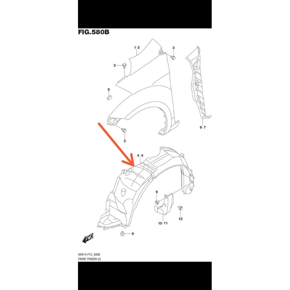 Liner Fender Depan Ertiga Dreza
